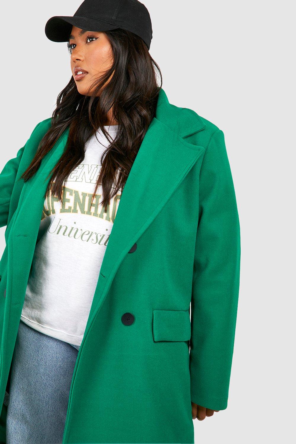 Boohoo 2025 green coat